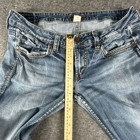 Silver Jeans Lola Womens Sz 36x29 Bootcut Embroidered Medium Wash Denim - Picture 6 of 10